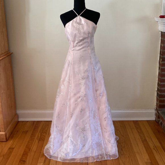 Dresses & Skirts - Pastel Pink Halter Prom Dress Size 5/6